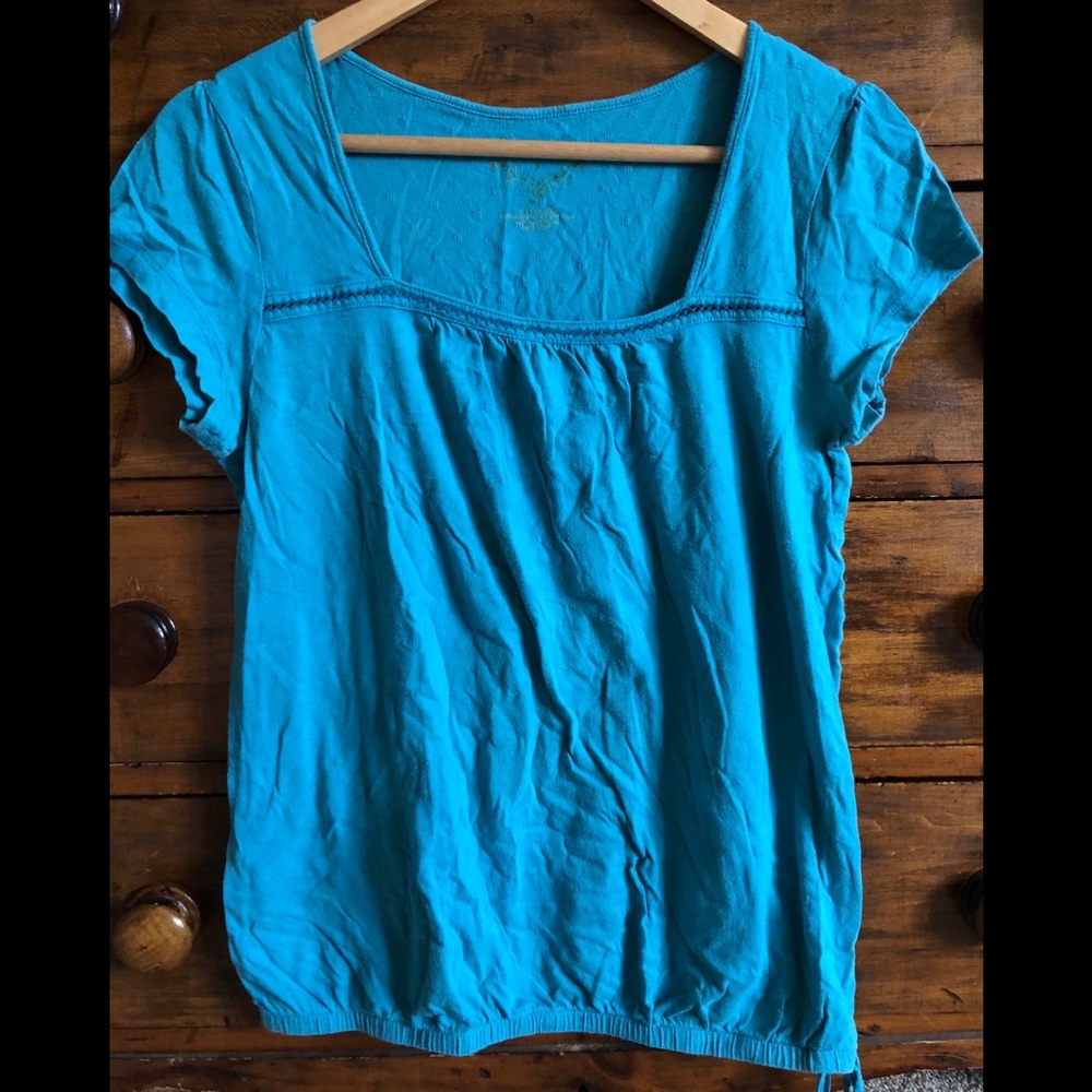 Blue size small t-shirt blouse.